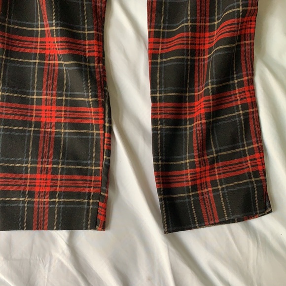 Zara Red & Black Plaid Pants - Picture 4 of 5